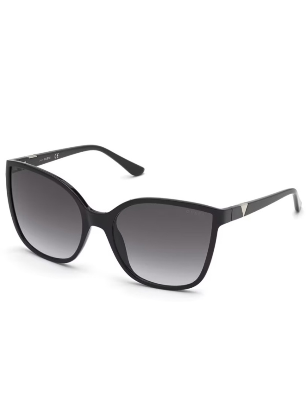 Guess Oversized Cat-Eye Black Sunglasses with Red Case & Cloth